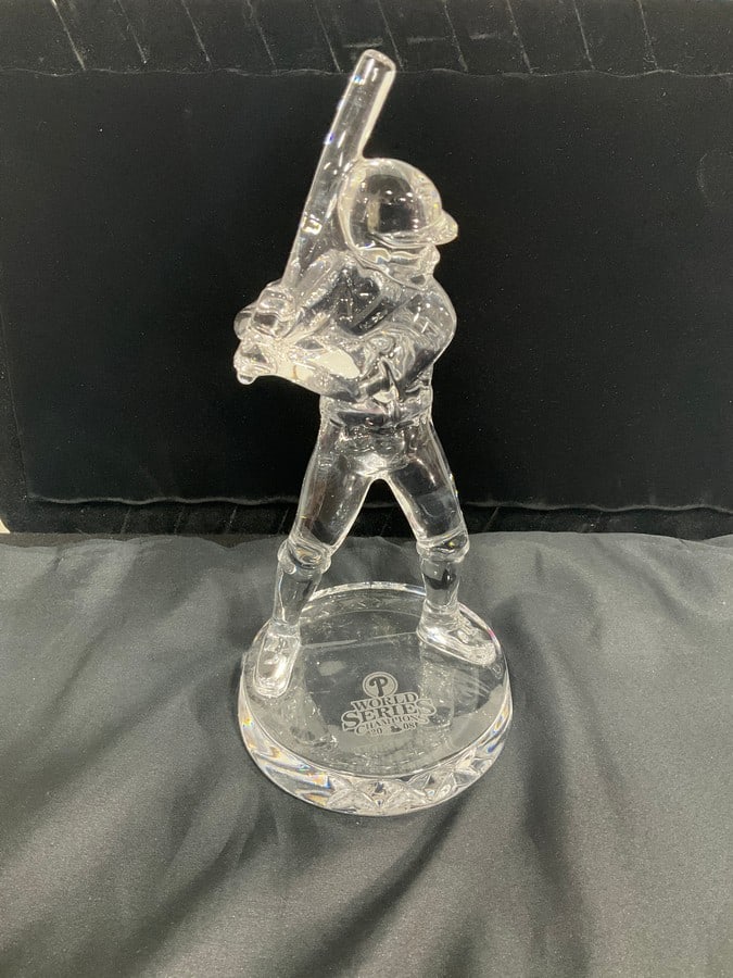 Waterford crystal 2008 Phillies World Series sculpture(8in.tall) (1 of 1)