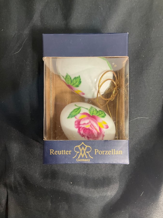 Reutter Porzellan porcelain egg ornaments: Reutter Porzellan porcelain egg ornaments
