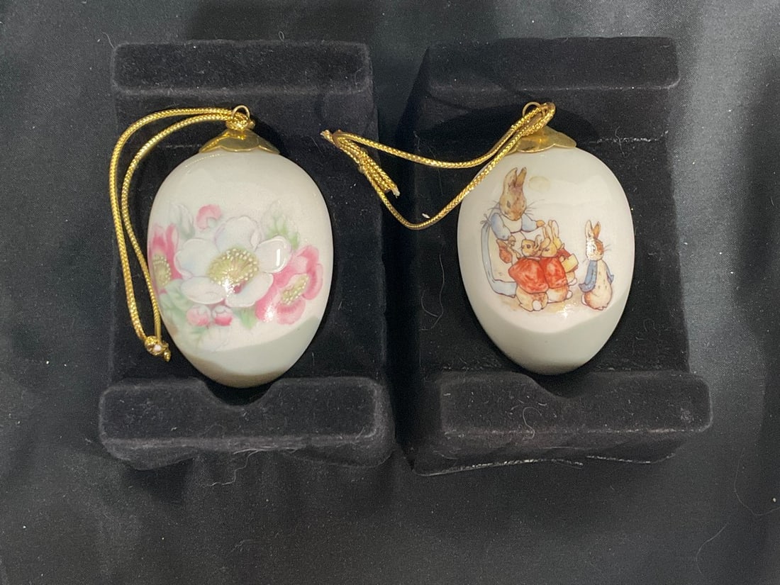 Reutter Porzellan porcelain egg ornaments: Reutter Porzellan porcelain egg ornaments