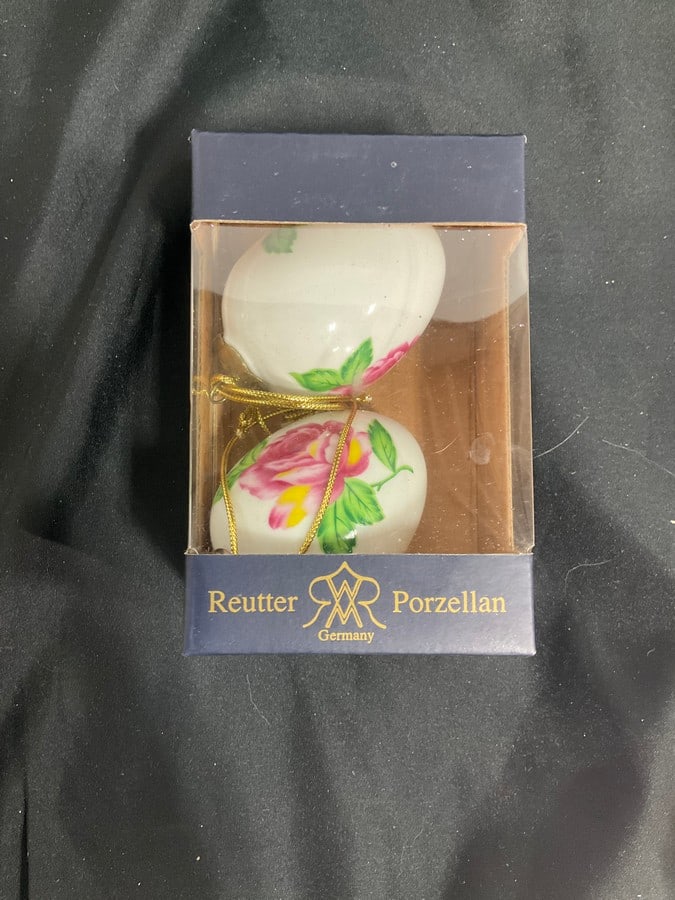 Reutter Porzellan porcelain egg ornaments: Reutter Porzellan porcelain egg ornaments