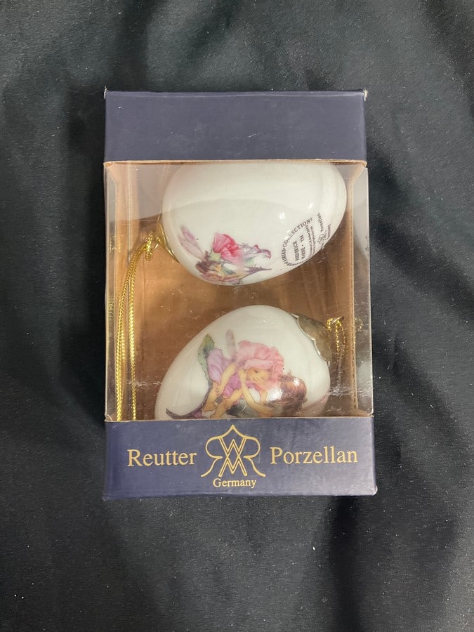 Reutter Porzellan porcelain egg ornaments: Reutter Porzellan porcelain egg ornaments