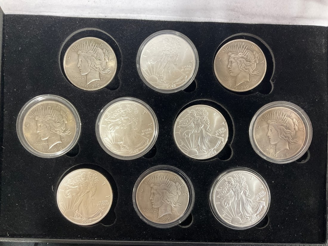 Replica coins in case: Replica coins in case