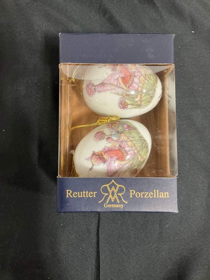 Reutter Porzellan porcelain egg ornaments: Reutter Porzellan porcelain egg ornaments