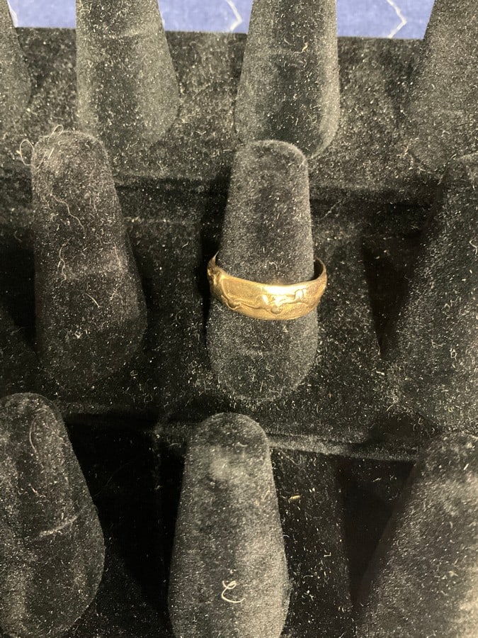 Tested and hallmarked 14kt yellow gold band(4 grams-size 7.5) (1 of 1)