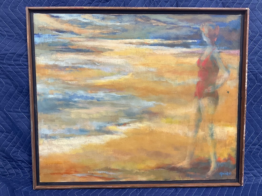 1962 framed oil on canvas painting signed O. Fried(22.5in.x27.25in.) (1 of 1)
