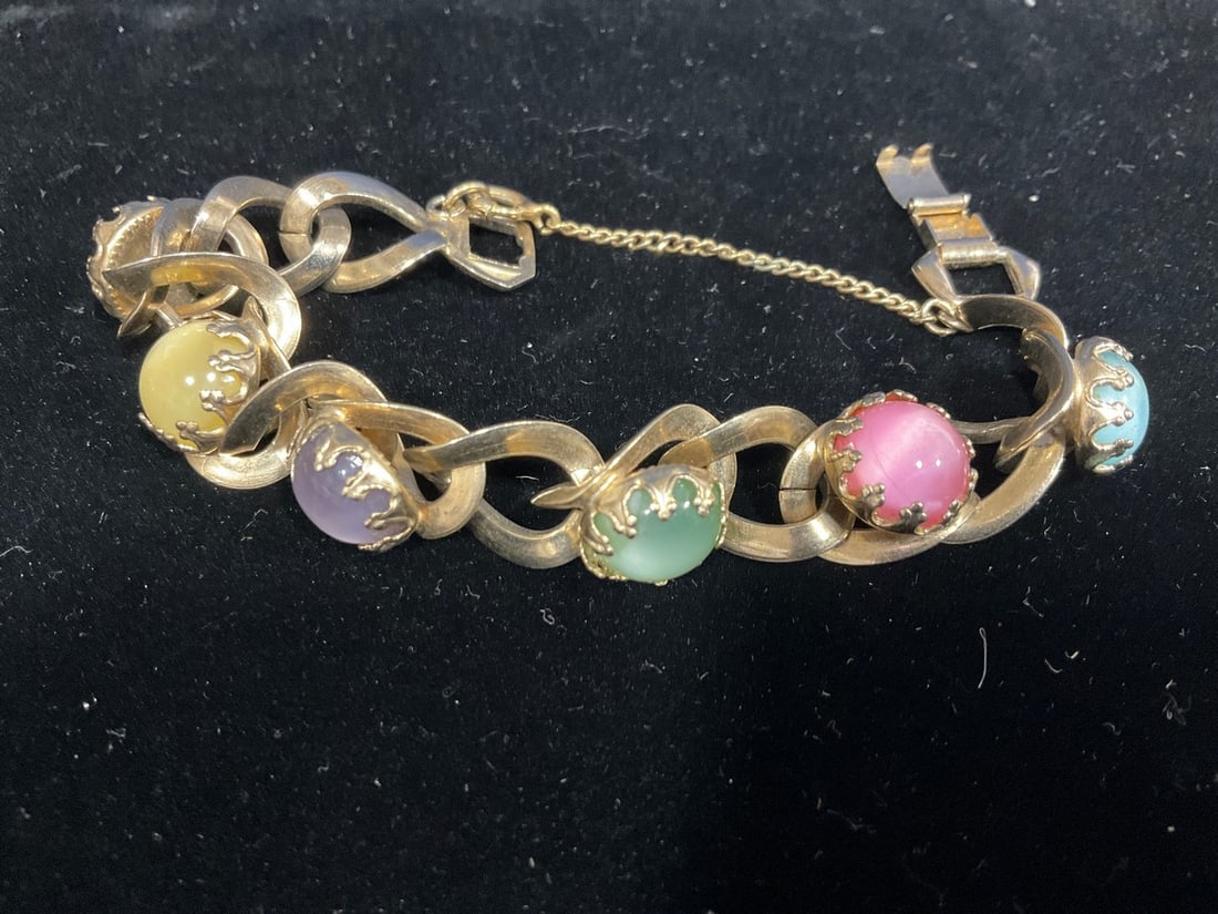 MCM Kafin Bracelet with Colorful Cabochon Style Stones: MCM Kafin Bracelet with Colorful Cabochon Style Stones