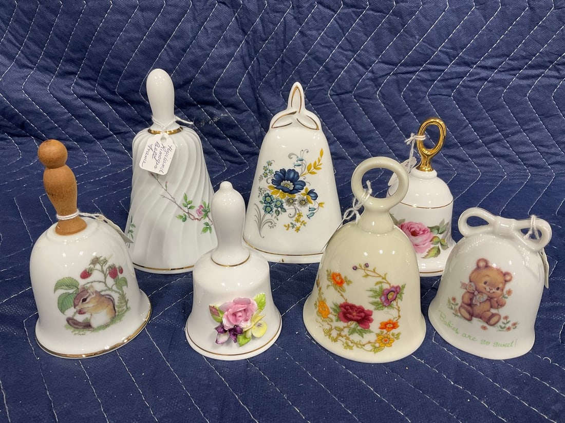 Various Ceramic Bells (Tallest - 5.5in): Various Ceramic Bells (Tallest - 5.5in)
