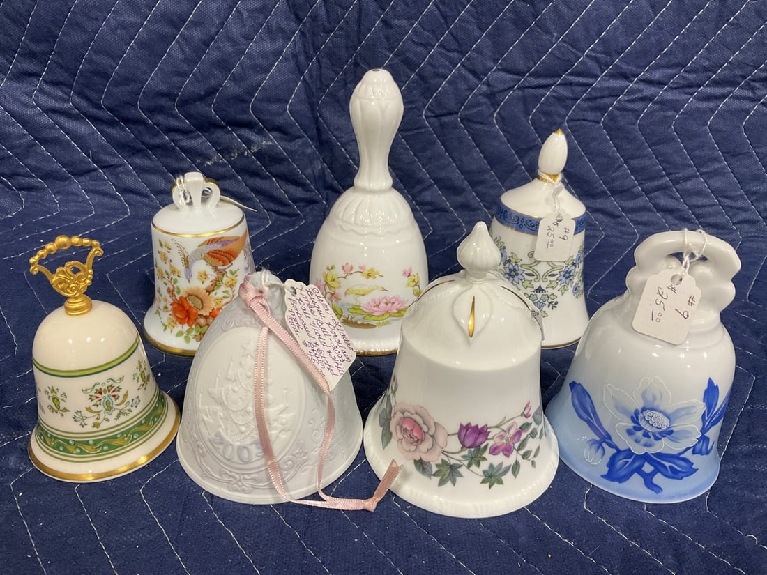 Various Ceramic Bells (Tallest - 5.75in): Various Ceramic Bells (Tallest - 5.75in)