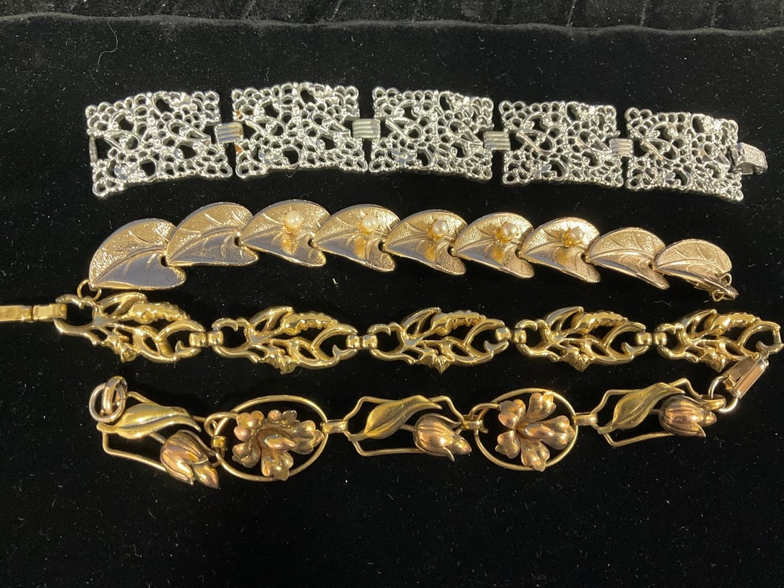4 Vintage Bracelets *one signed Emmons*: 4 Vintage Bracelets *one signed Emmons*