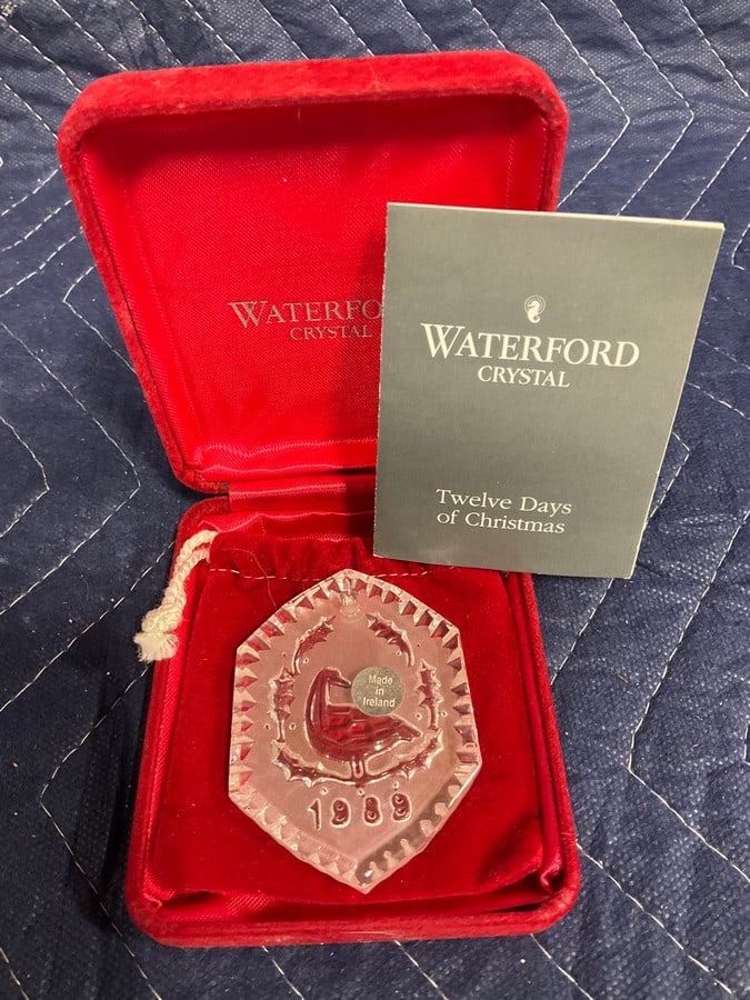 1989 Waterford crystal ornament: 1989 Waterford crystal ornament