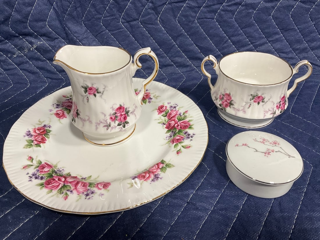 Pitcher, trinket box, plate, and more(Schmidt, Spode,etc.): Pitcher, trinket box, plate, and more(Schmidt, Spode,etc.)