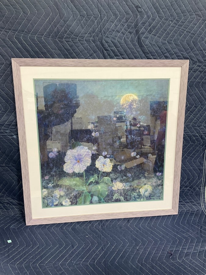 1989 framed floral artwork(26in.x26in.) (1 of 1)