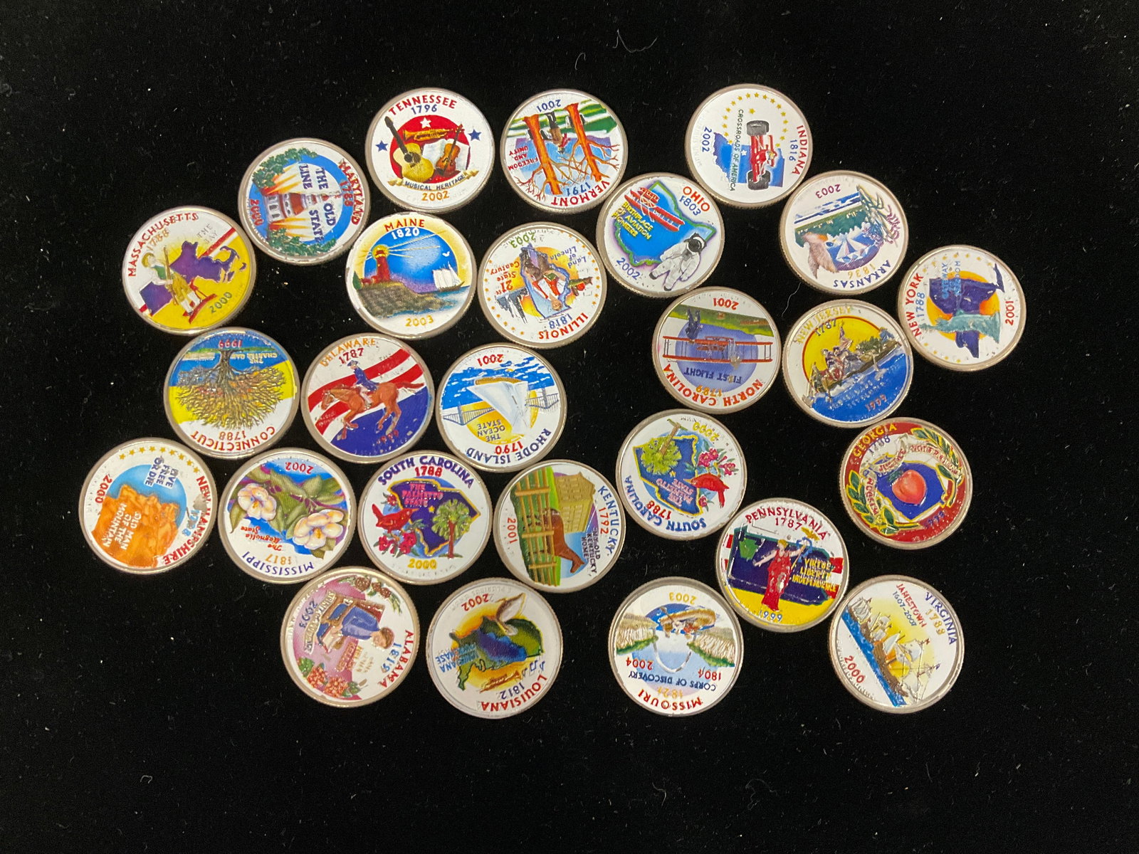 Post mint colorized state quarters: Post mint colorized state quarters