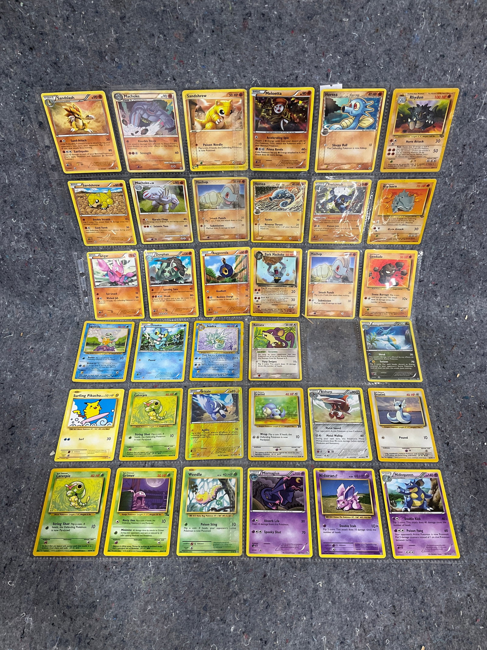 Vintage Pokemon cards in collector sheets: Vintage Pokemon cards in collector sheets