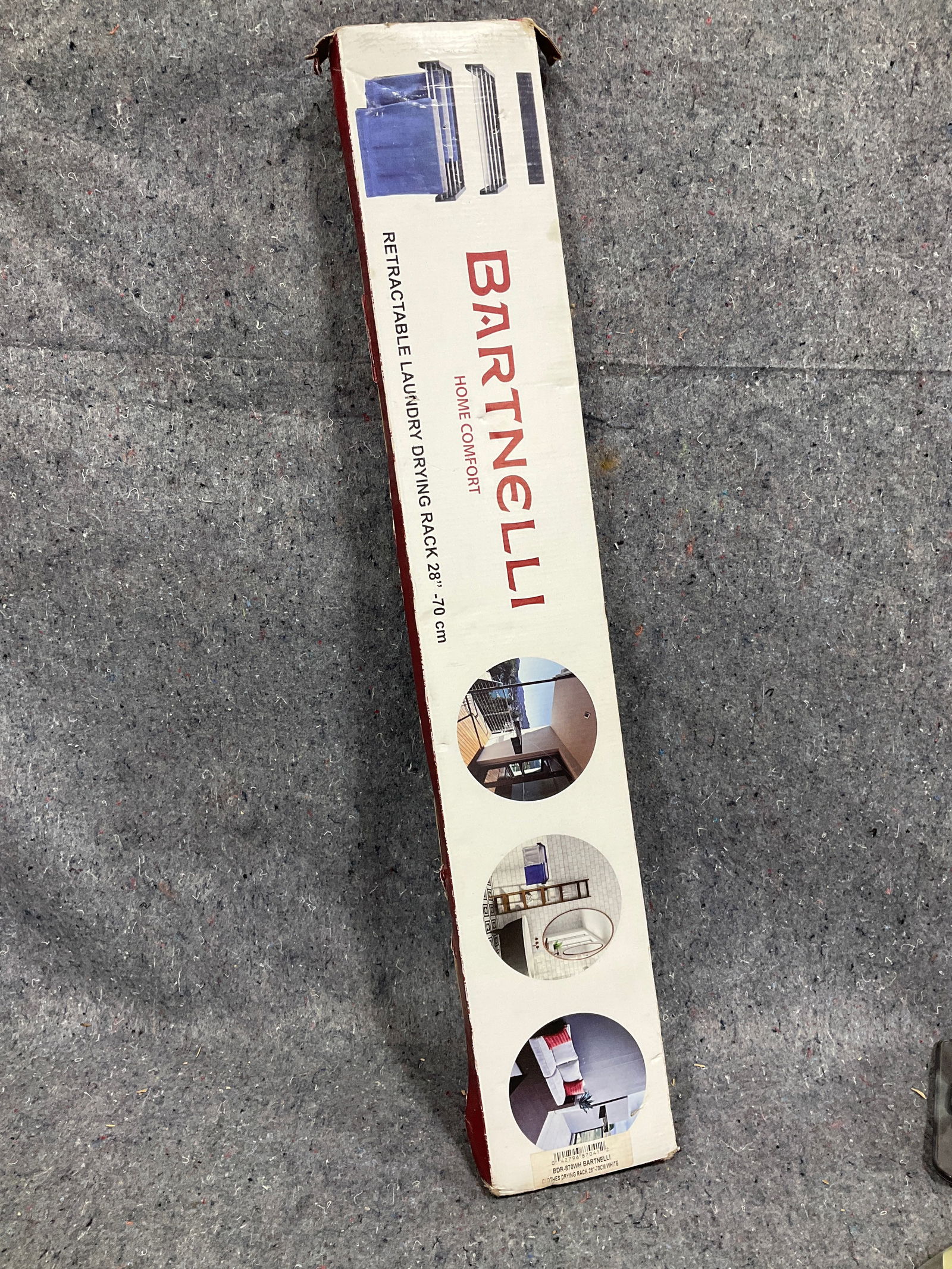 Bartnelli 28'' retractable laundry drying rack: Bartnelli 28'' retractable laundry drying rack