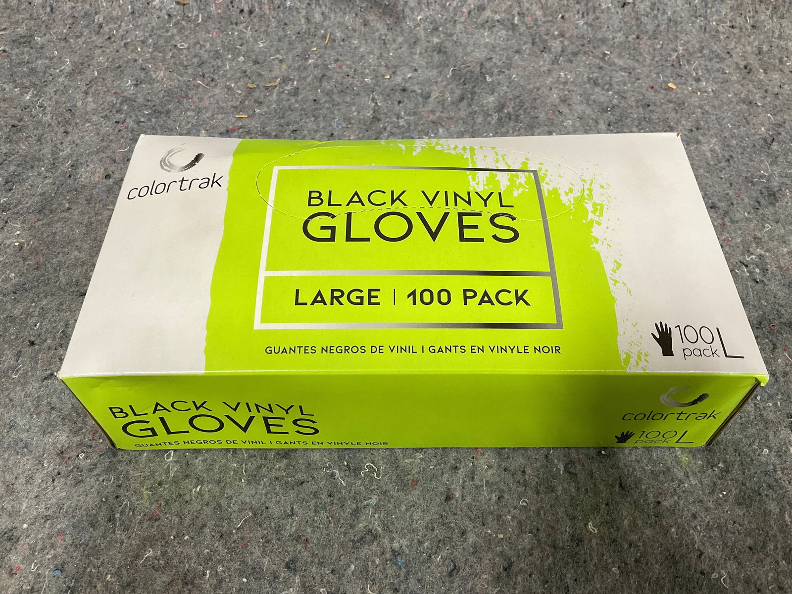Colortrak Black Vinyl gloves(Large): Colortrak Black Vinyl gloves(Large)