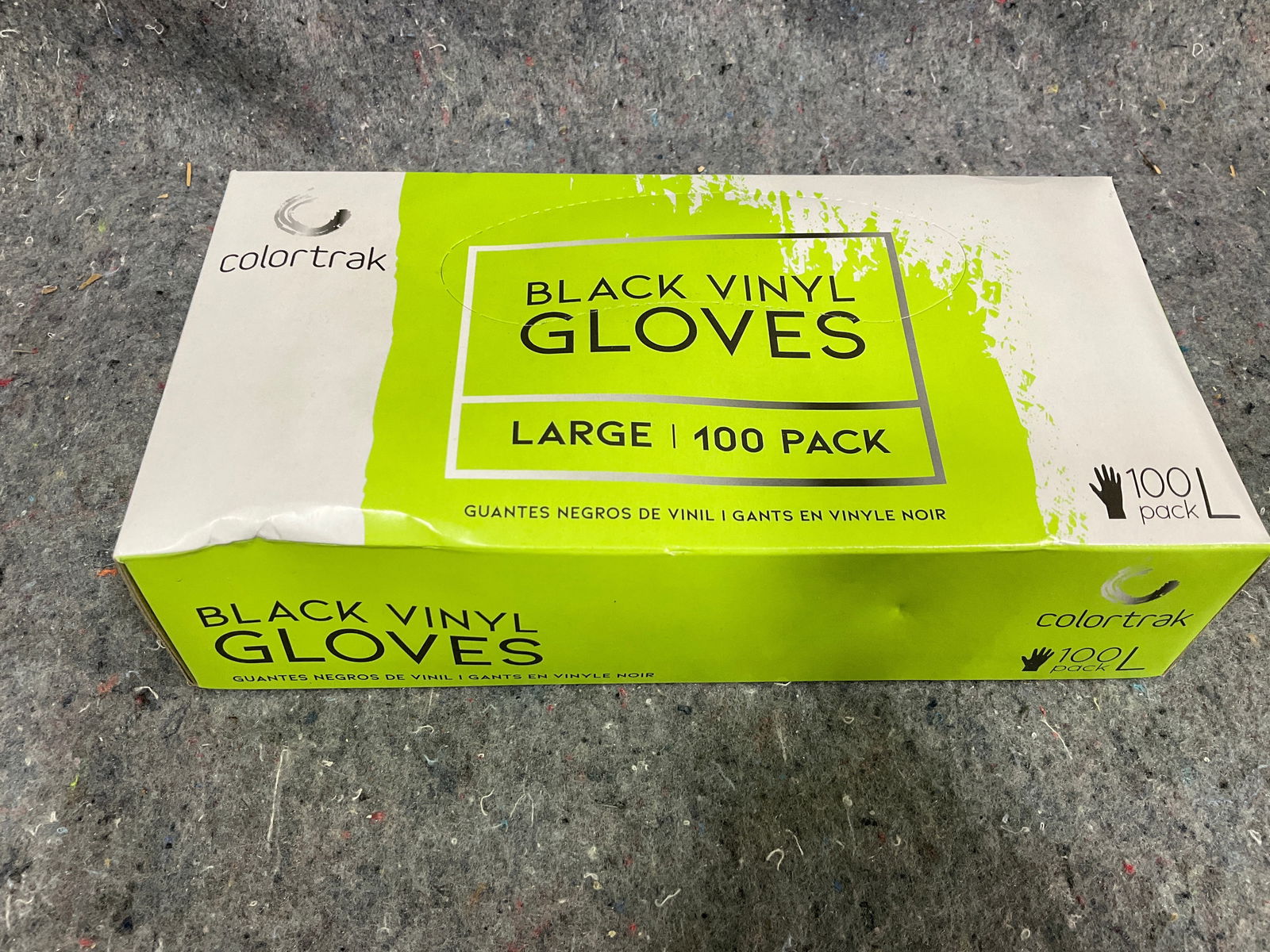 Colortrak Black Vinyl gloves(Large): Colortrak Black Vinyl gloves(Large)