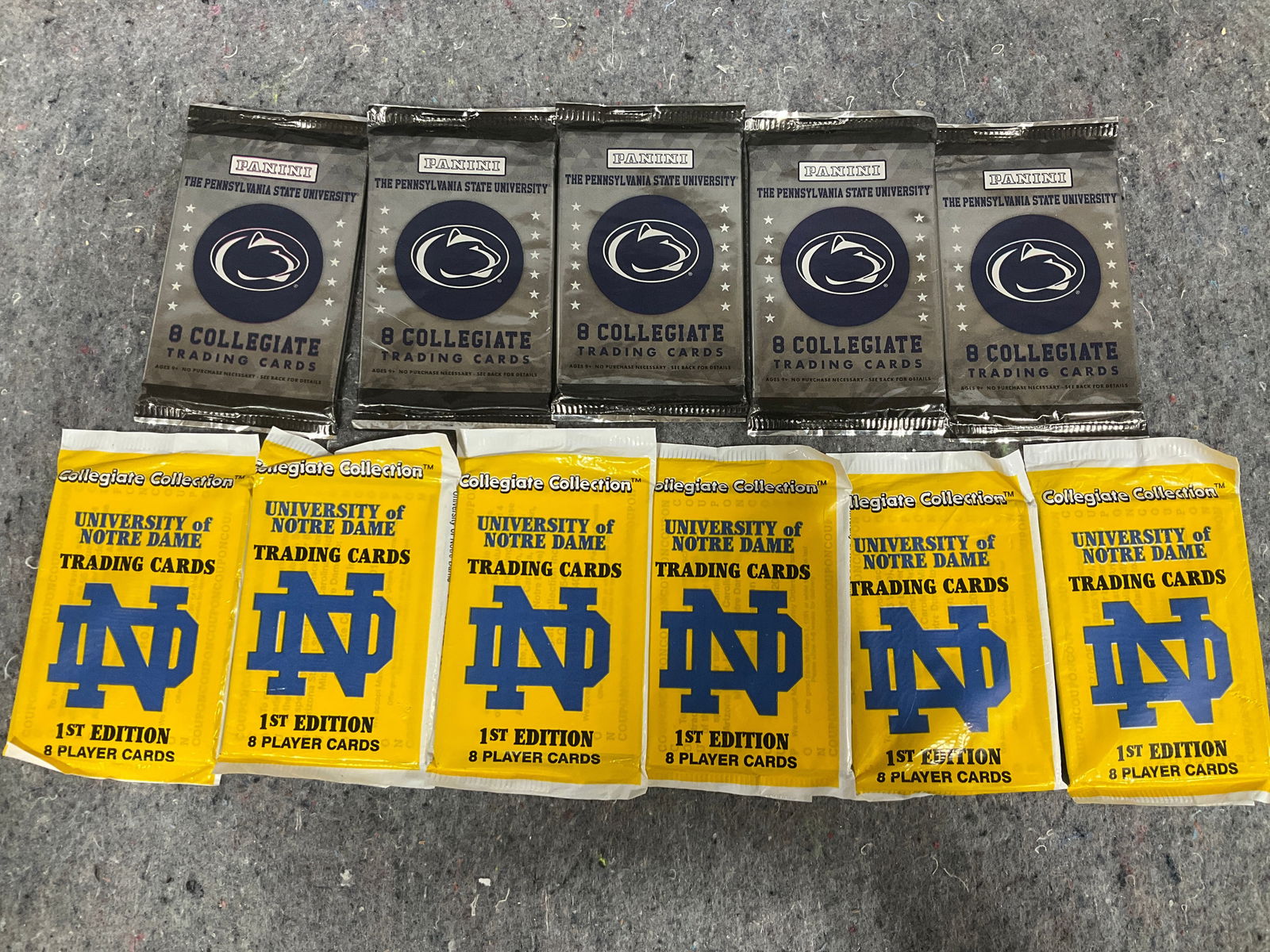 University of Notre Dame and The Pennsylvania State University collectible trading cards*new in: University of Notre Dame and The Pennsylvania State University collectible trading cards*new in package*