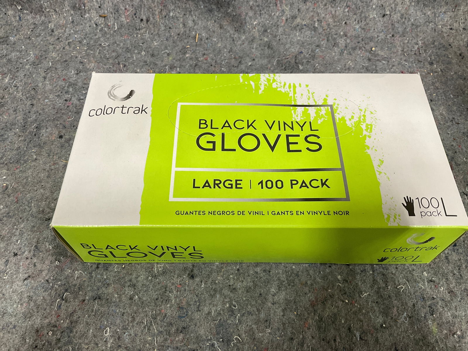 Colortrak Black Vinyl gloves(Large): Colortrak Black Vinyl gloves(Large)