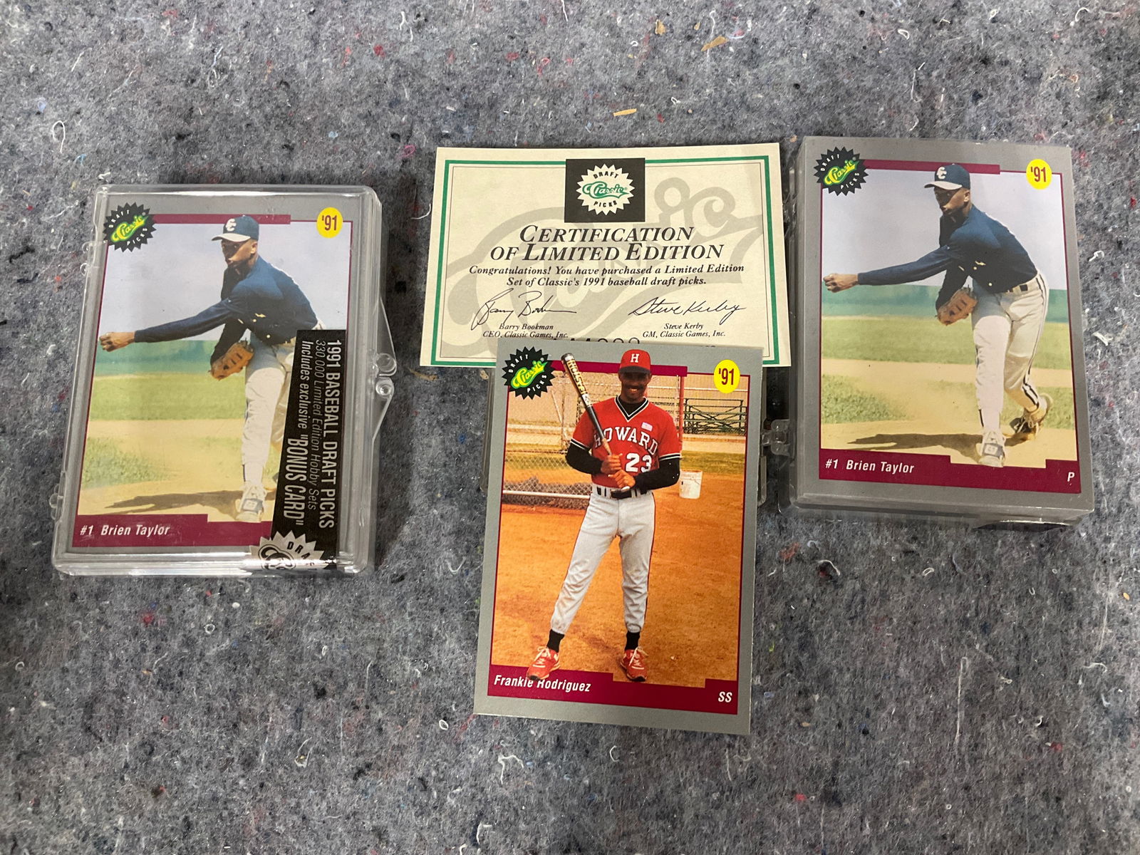 Classic draft picks collectible cards with certificate of limited edition: Classic draft picks collectible cards with certificate of limited edition