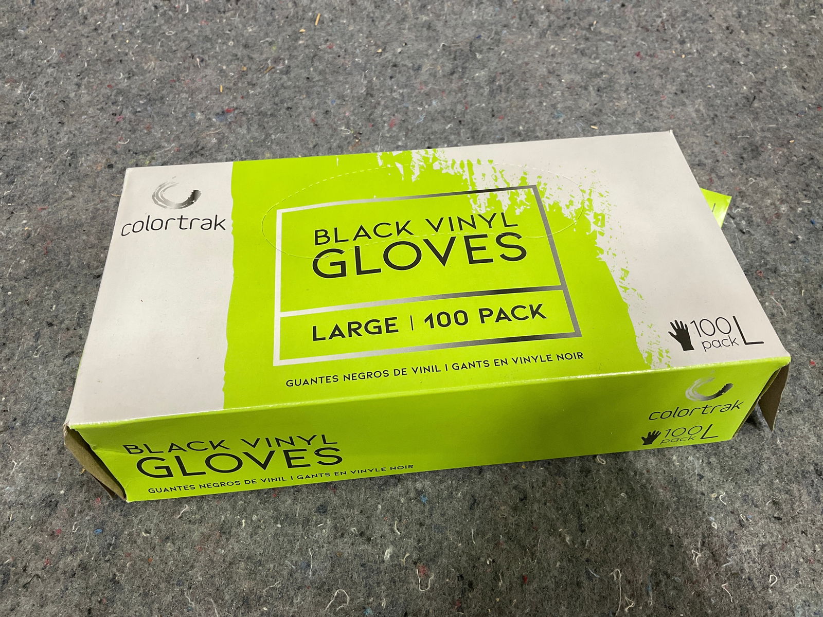 Colortrak Black Vinyl gloves(Large): Colortrak Black Vinyl gloves(Large)