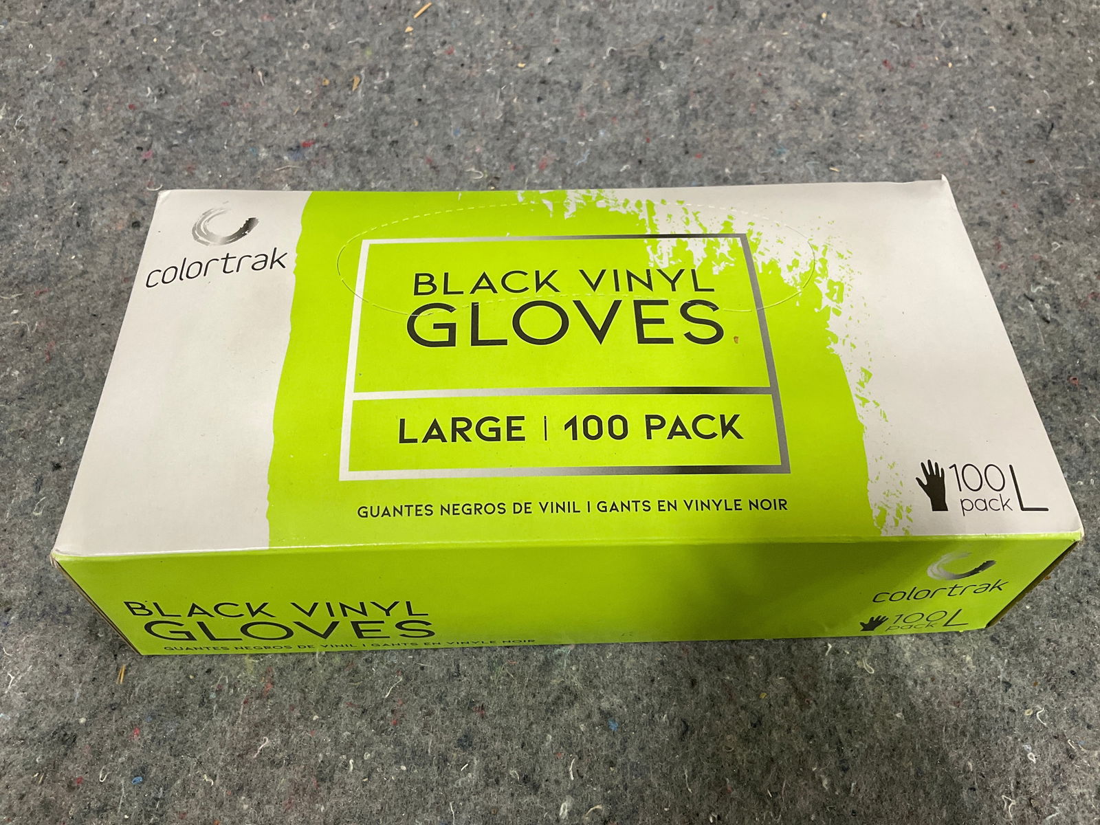 Colortrak Black Vinyl gloves(Large): Colortrak Black Vinyl gloves(Large)