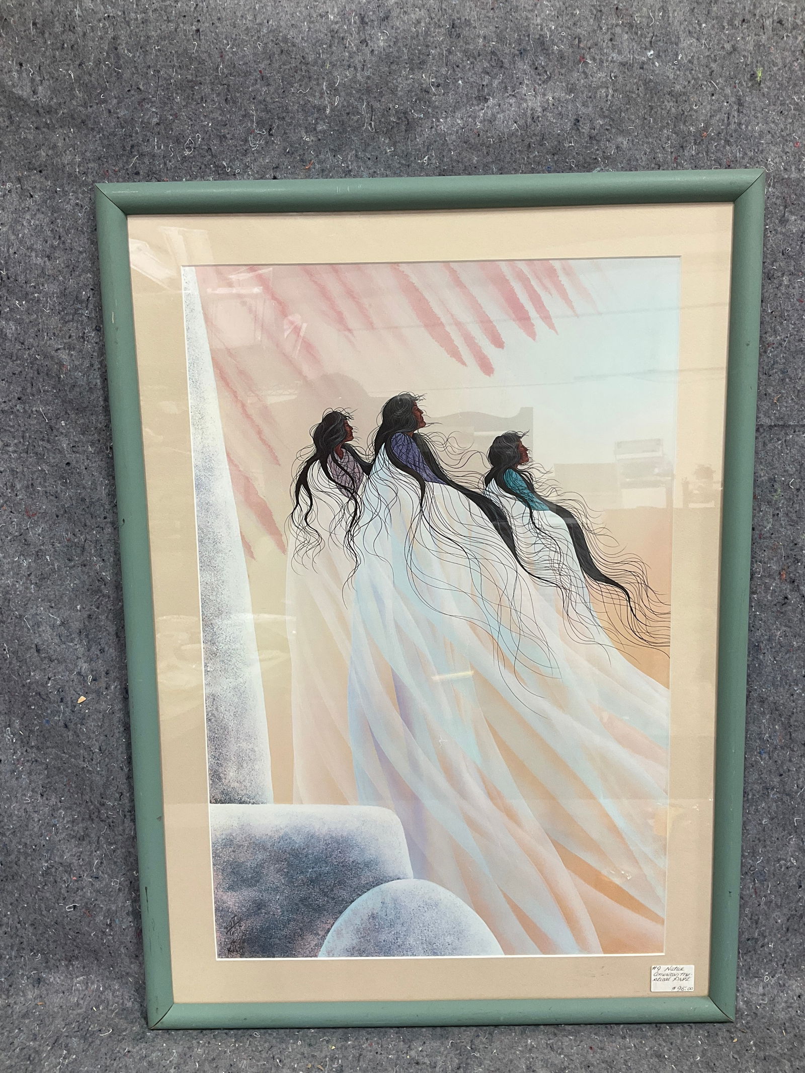 Framed native american print(21inx28.5in): Framed native american print(21inx28.5in)