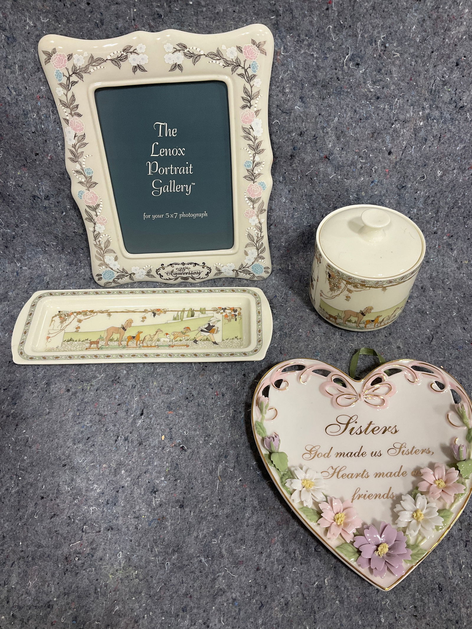 Lenox frame(holds 5x7 photographs),Golden Days canister/tray 4inx10in), and more: Lenox frame(holds 5x7 photographs),Golden Days canister/tray 4inx10in), and more