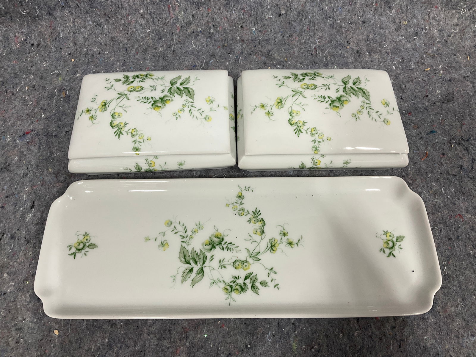 Limoges trinket tray(4inx11.5in) and holders (1 of 1)