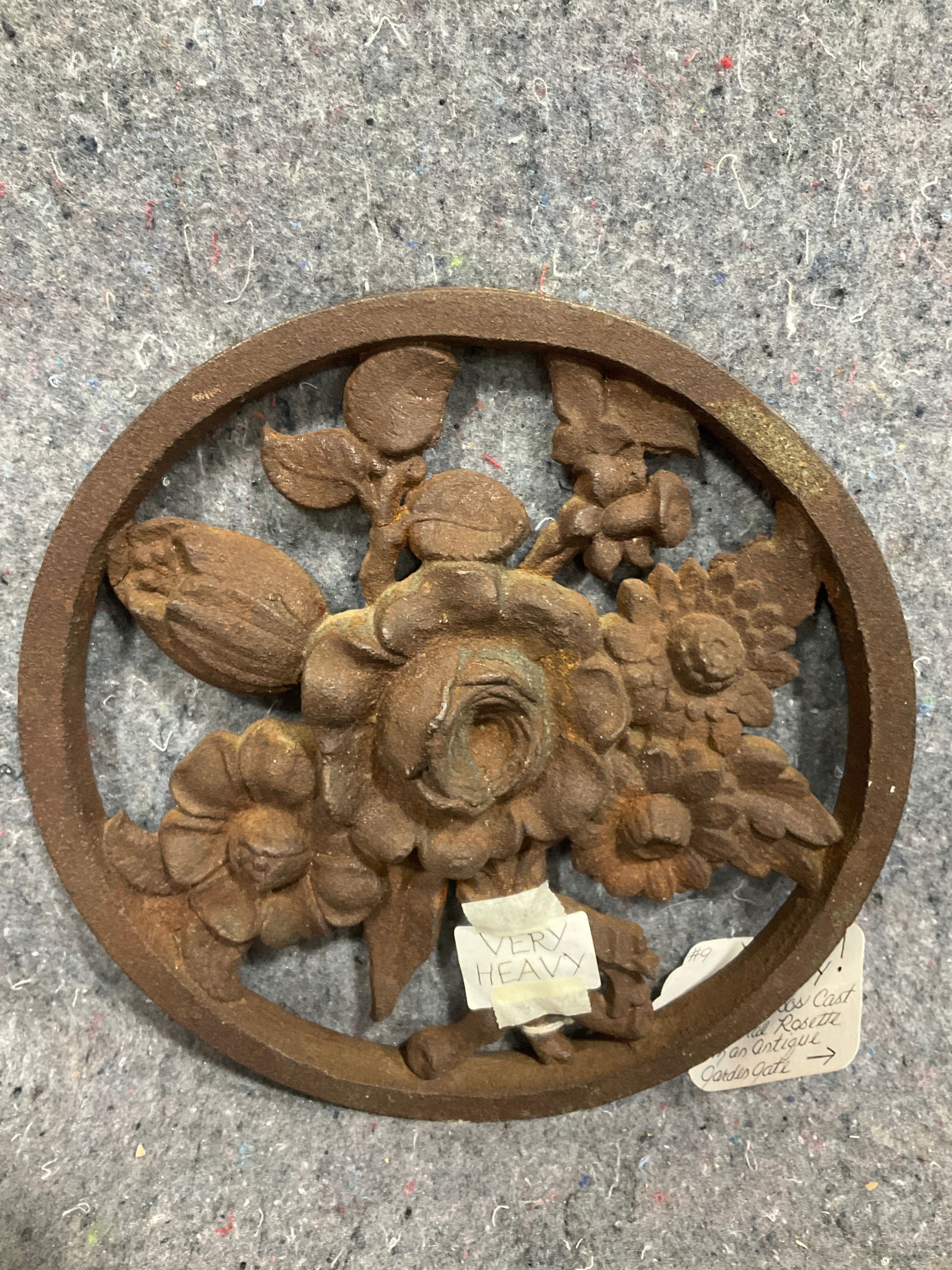 Vintage metal rosette: Vintage metal rosette