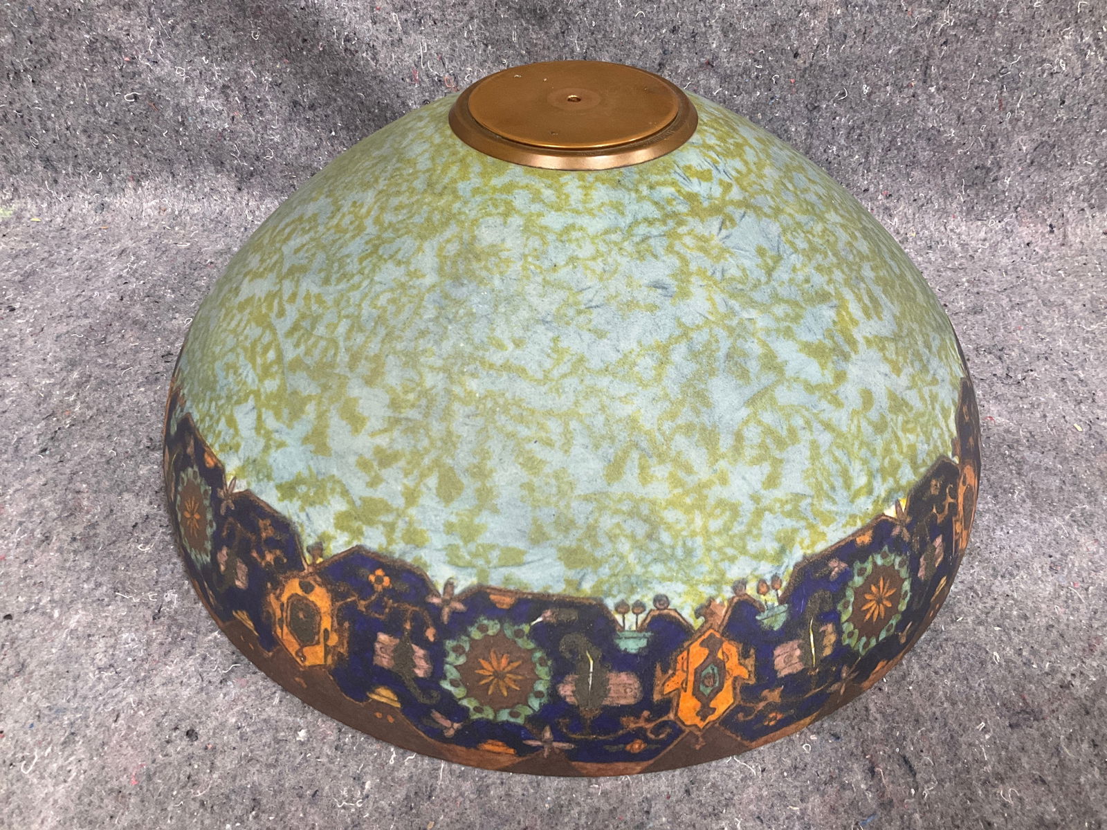 Vintage reverse painted glass lampshade by Philip Handel(9.5in tall) (1 of 1)