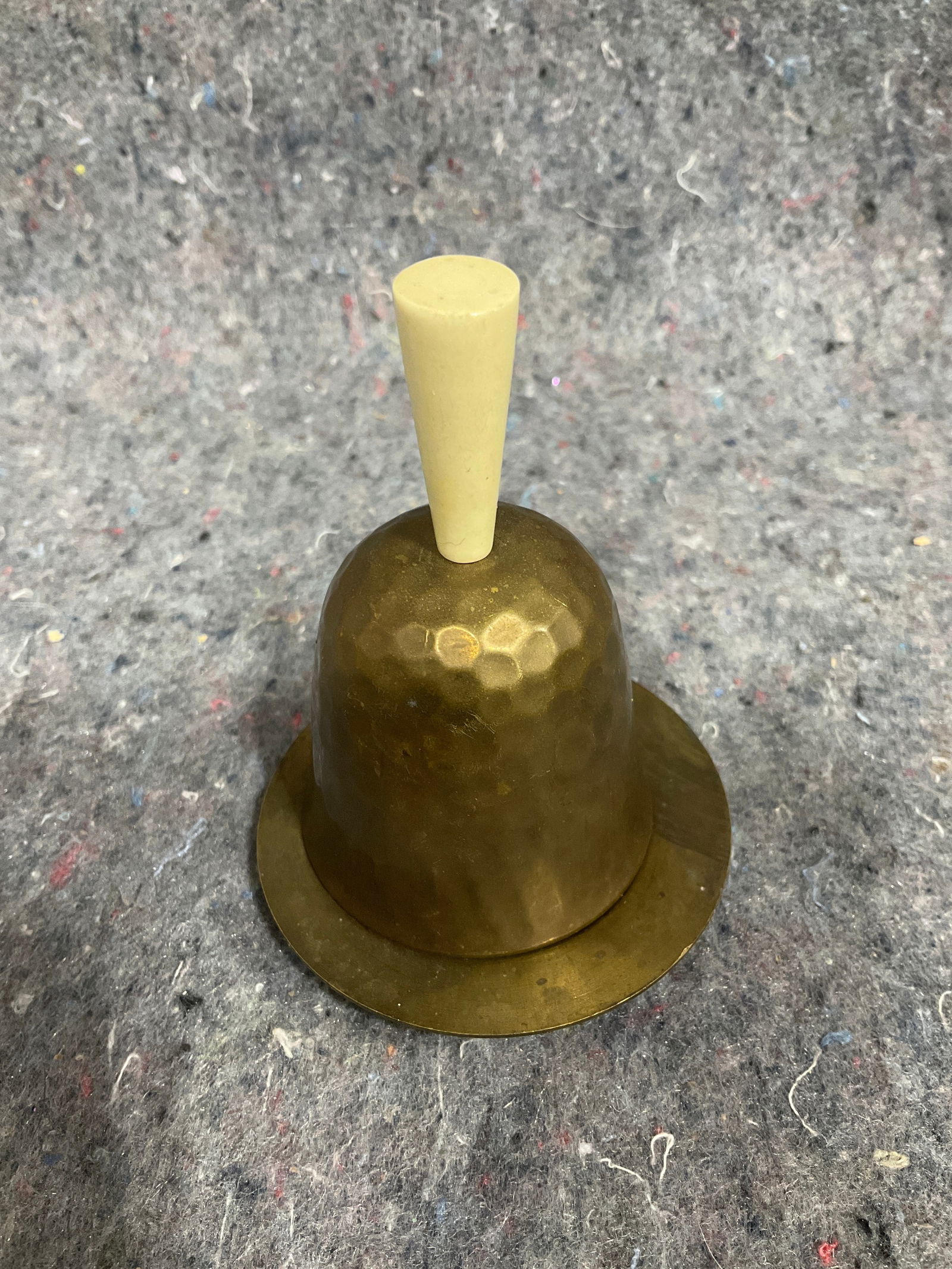 Vintage hammered brass handbell: Vintage hammered brass handbell