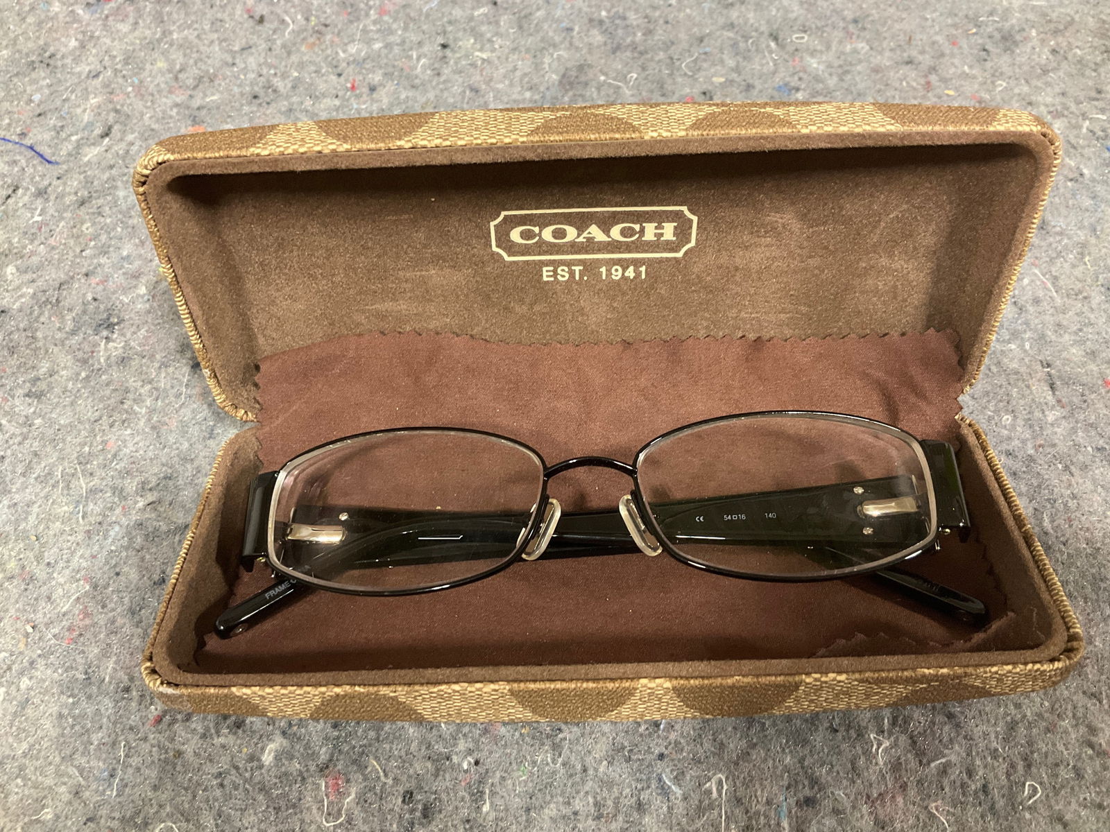 Coach glasses case with glasses: Coach glasses case with glasses