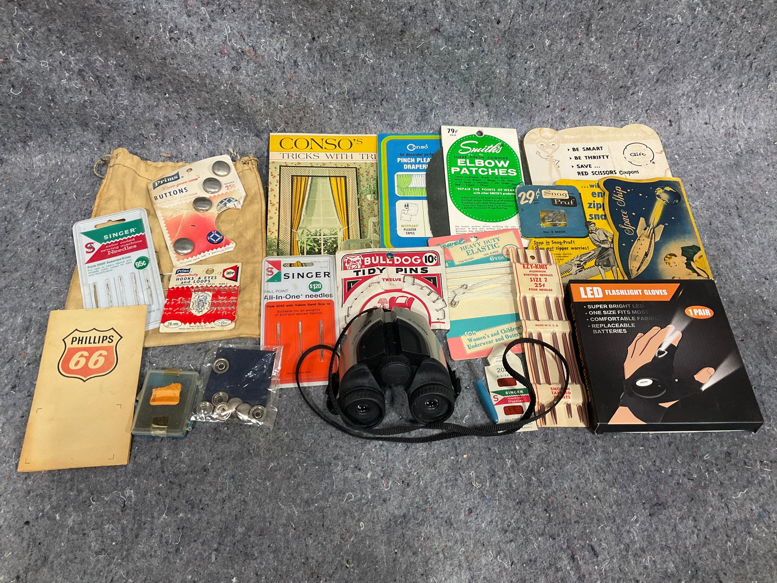 LED flashlight gloves, binoculars, Singer needles, and more: LED flashlight gloves, binoculars, Singer needles, and more