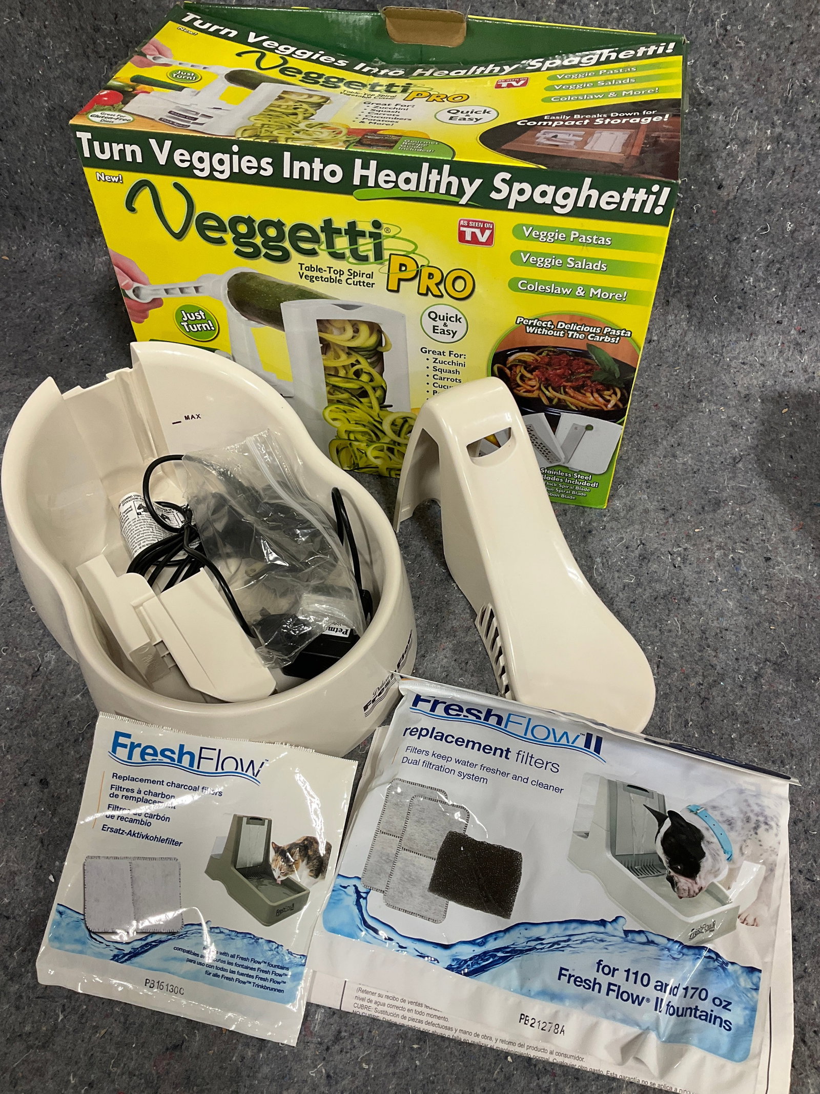 Veggetti Pro and Fresh Flow II with replacement filters: Veggetti Pro and Fresh Flow II with replacement filters