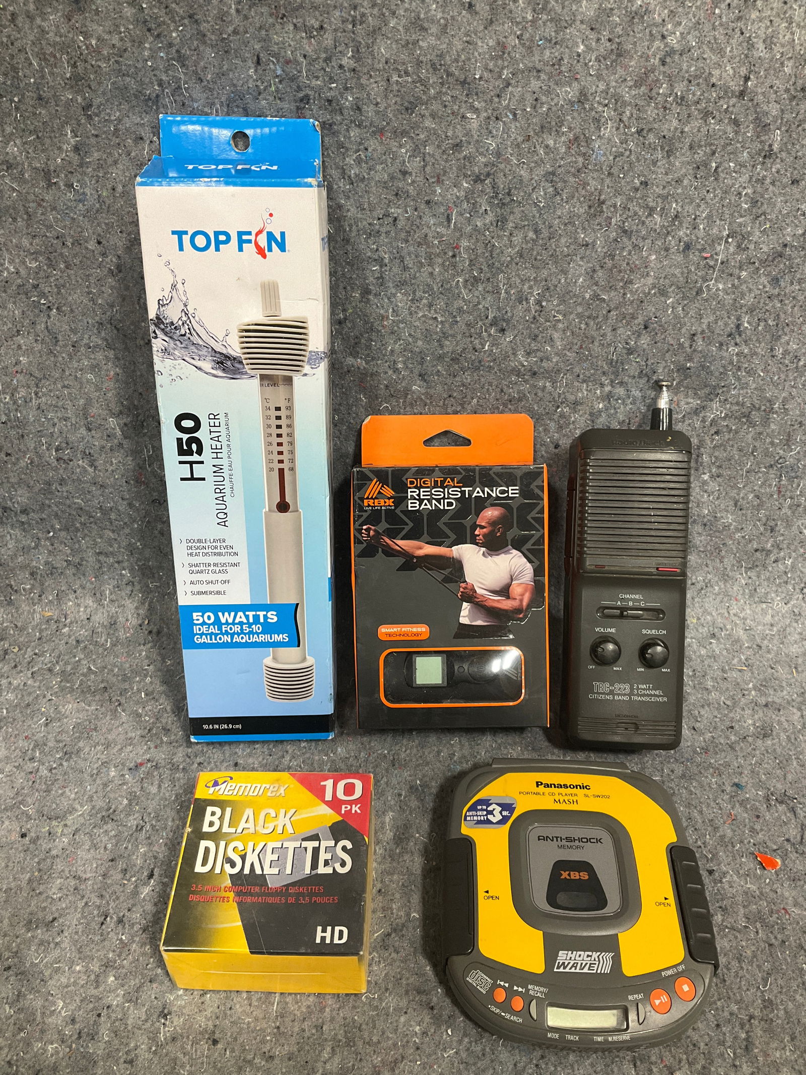 H50 aqarium heater, Panasonic portable CD player, digital resistamce band, and more: H50 aqarium heater, Panasonic portable CD player, digital resistamce band, and more