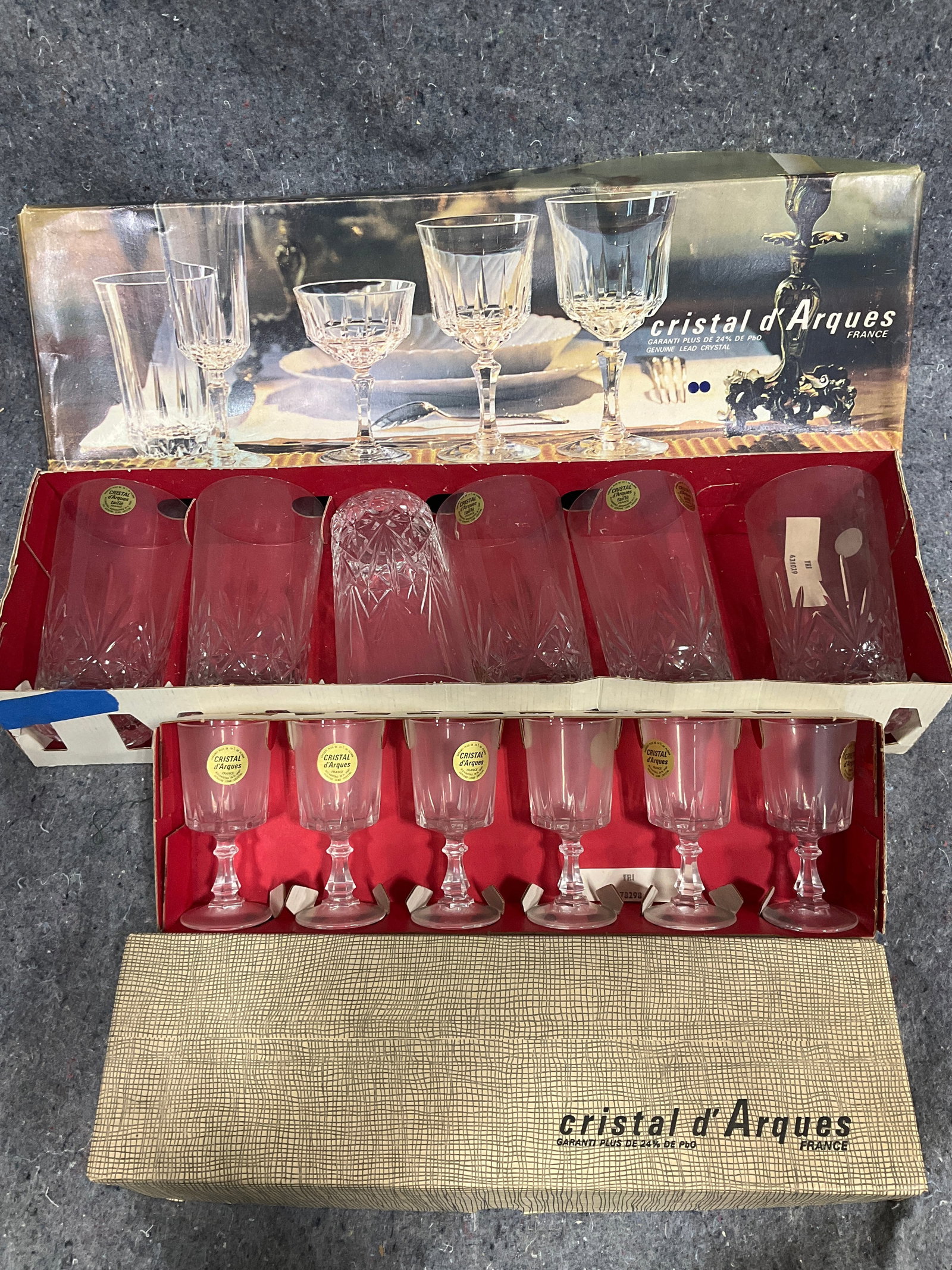 Cristal d' Arques genuine crystal drinking glasses and shot glasses: Cristal d' Arques genuine crystal drinking glasses and shot glasses