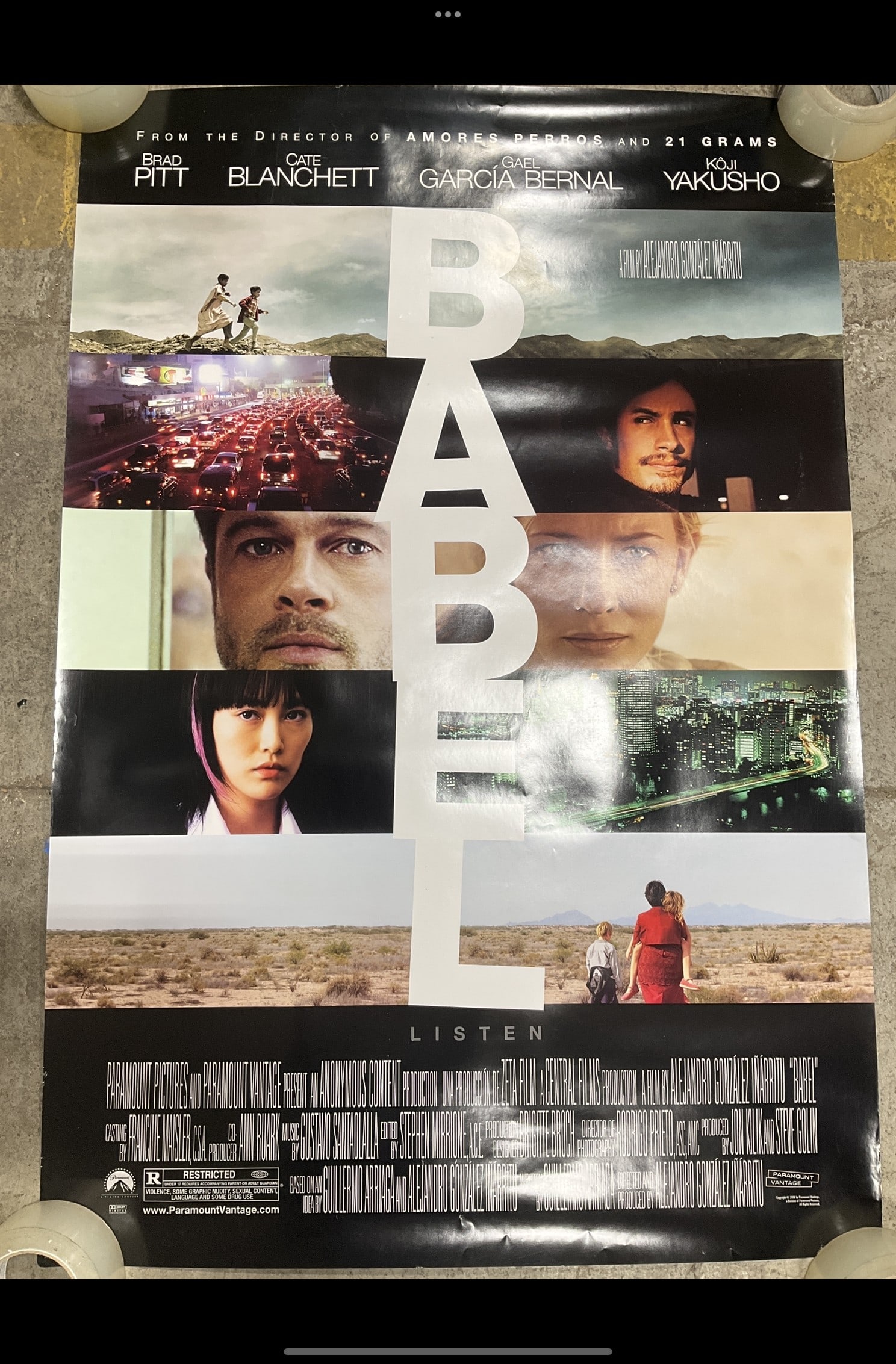 Babel movie poster rated R(27inx40in): Babel movie poster rated R(27inx40in)