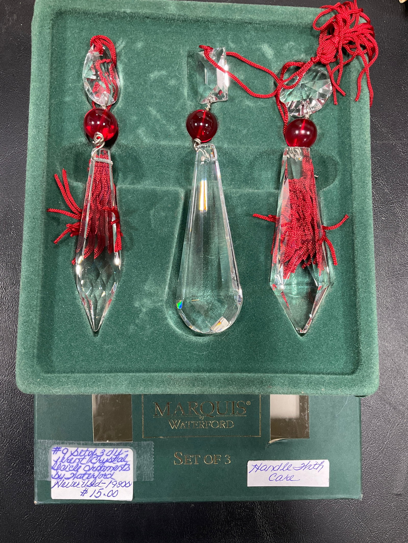 Waterford ruby jewel icicle ornaments*new in package*: Waterford ruby jewel icicle ornaments*new in package*