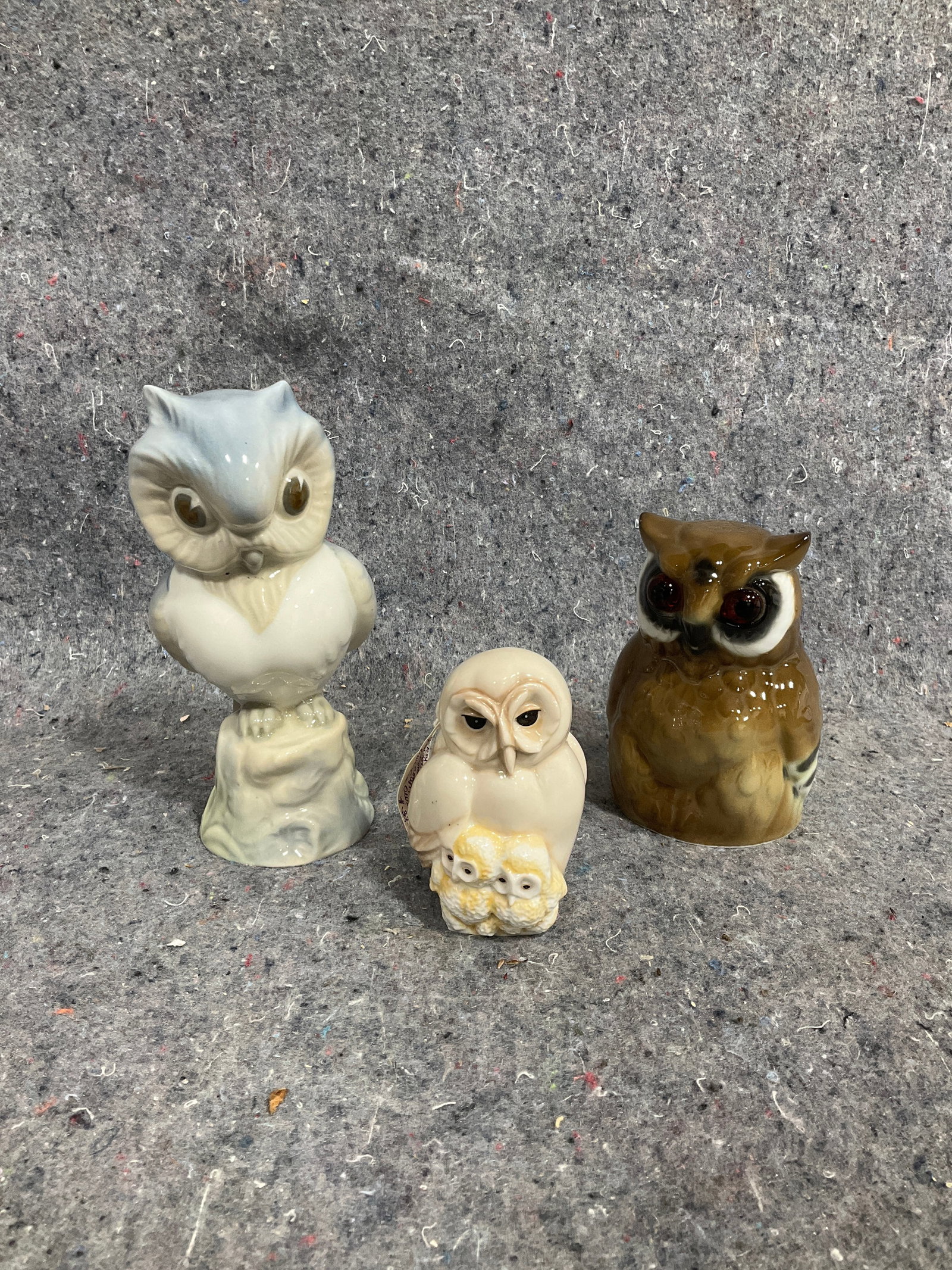 Collectible owl figures(Royal Worcester and more-6in tallest): Collectible owl figures(Royal Worcester and more-6in tallest)