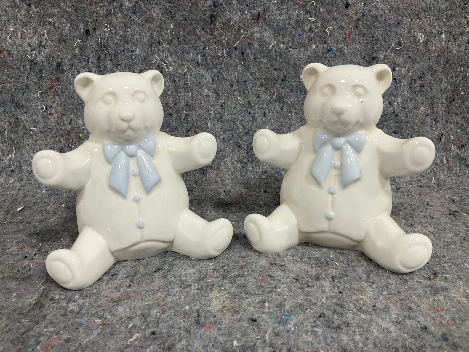 Coalport Moments in time baby boy blue bear figurines(4in tallest) (1 of 1)