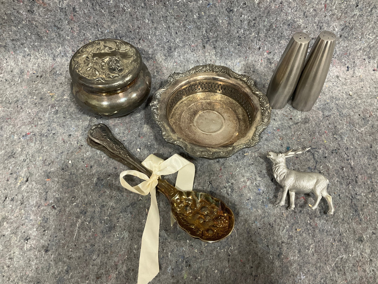 Dansk salt/pepper shakers, Derby silver canister, and more: Dansk salt/pepper shakers, Derby silver canister, and more