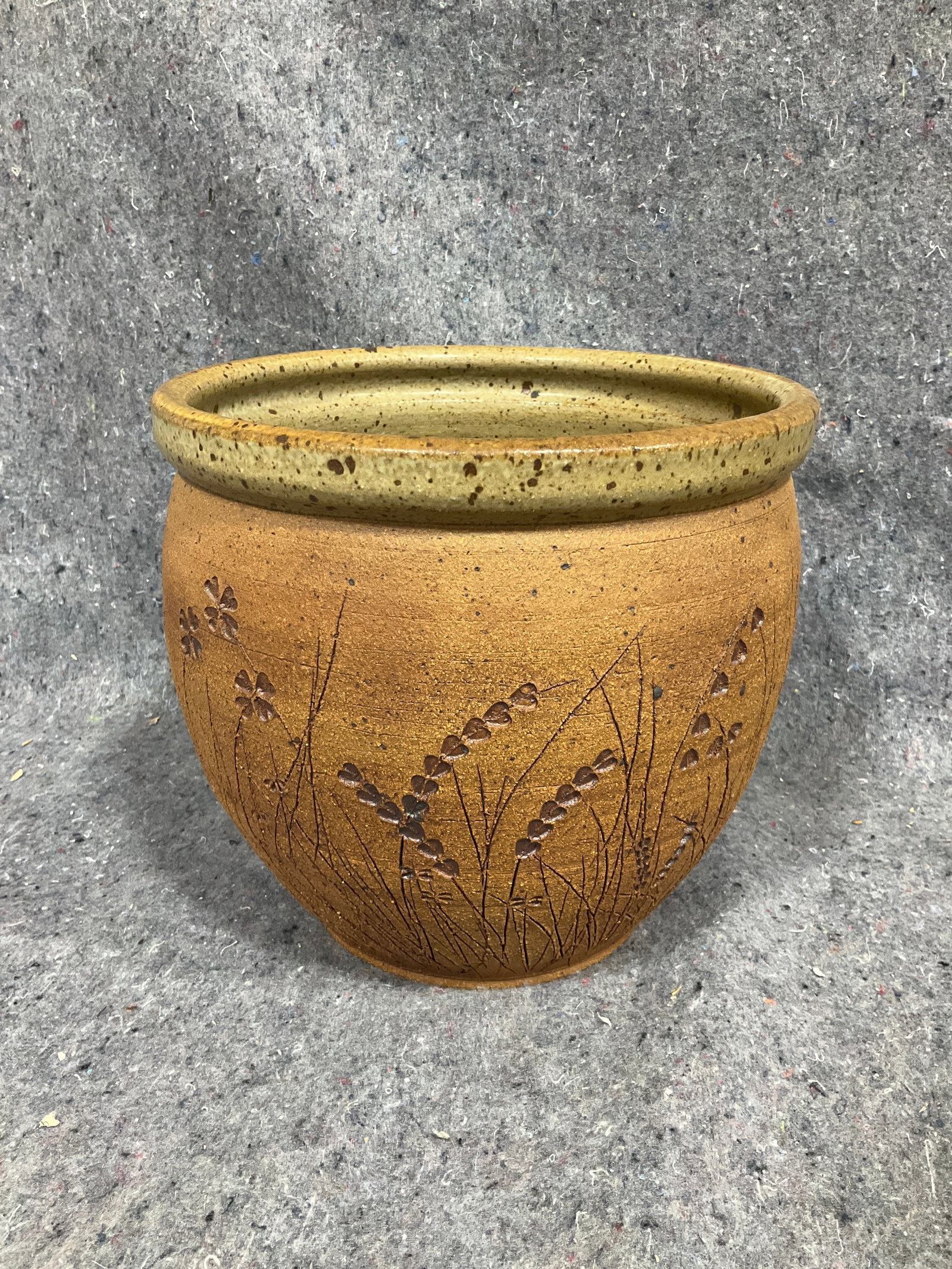 Handmade art pottery heavy stoneware bowl(9in tall) (1 of 1)