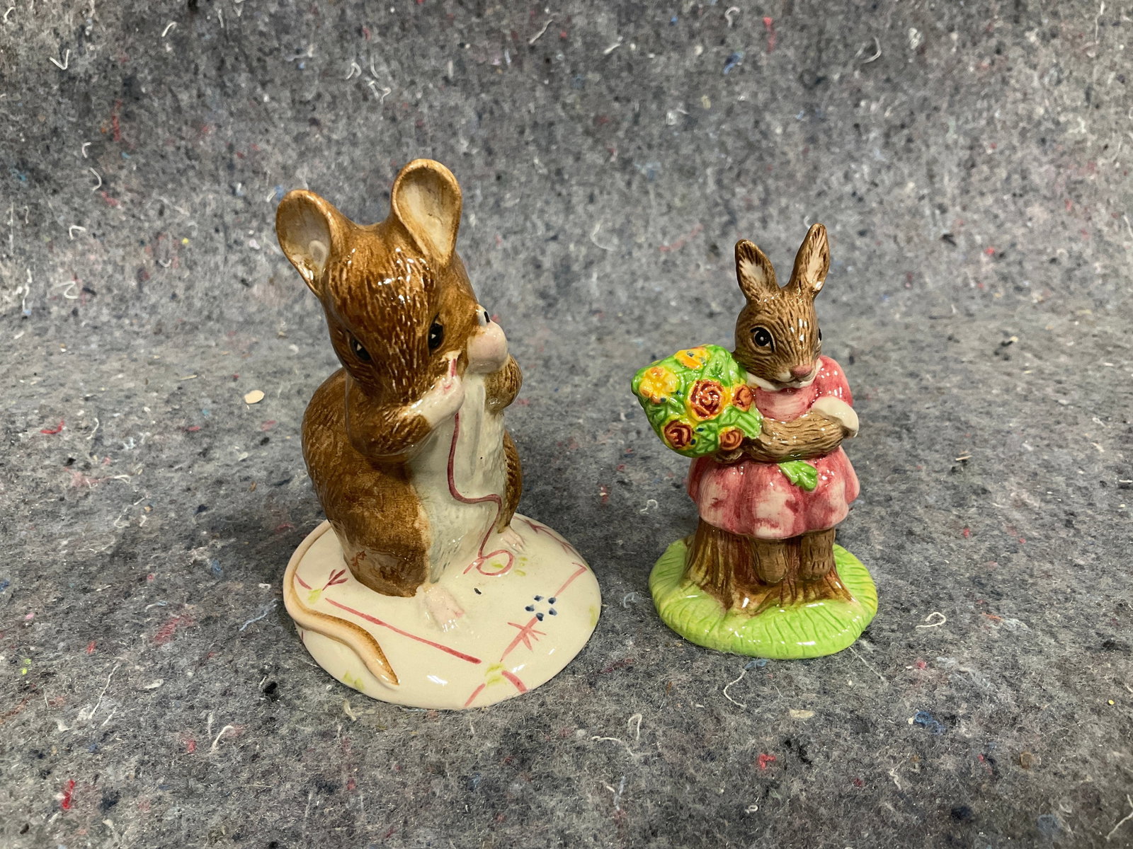 Royal Doulton and Royal Albert Figures (Tallest - 3.5in): Royal Doulton and Royal Albert Figures (Tallest - 3.5in)