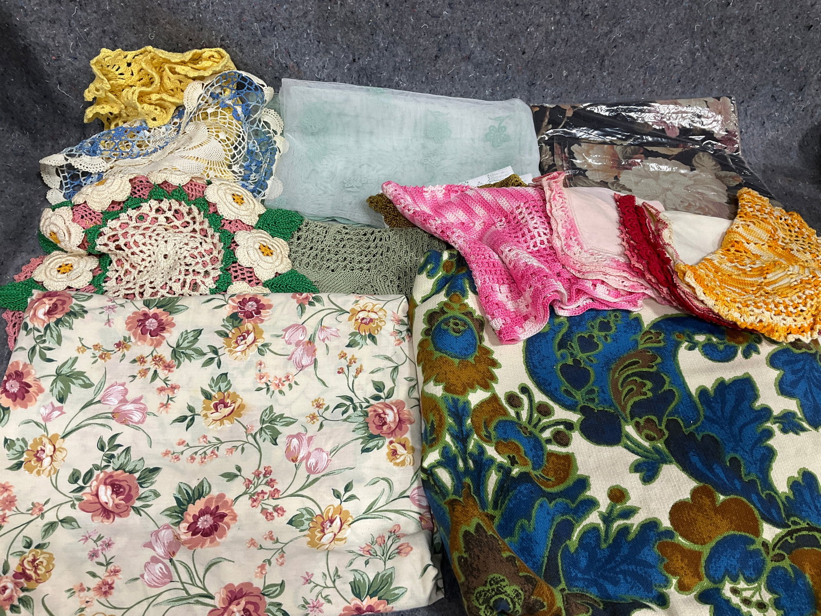 Various Fabrics, and Doilies: Various Fabrics, and Doilies
