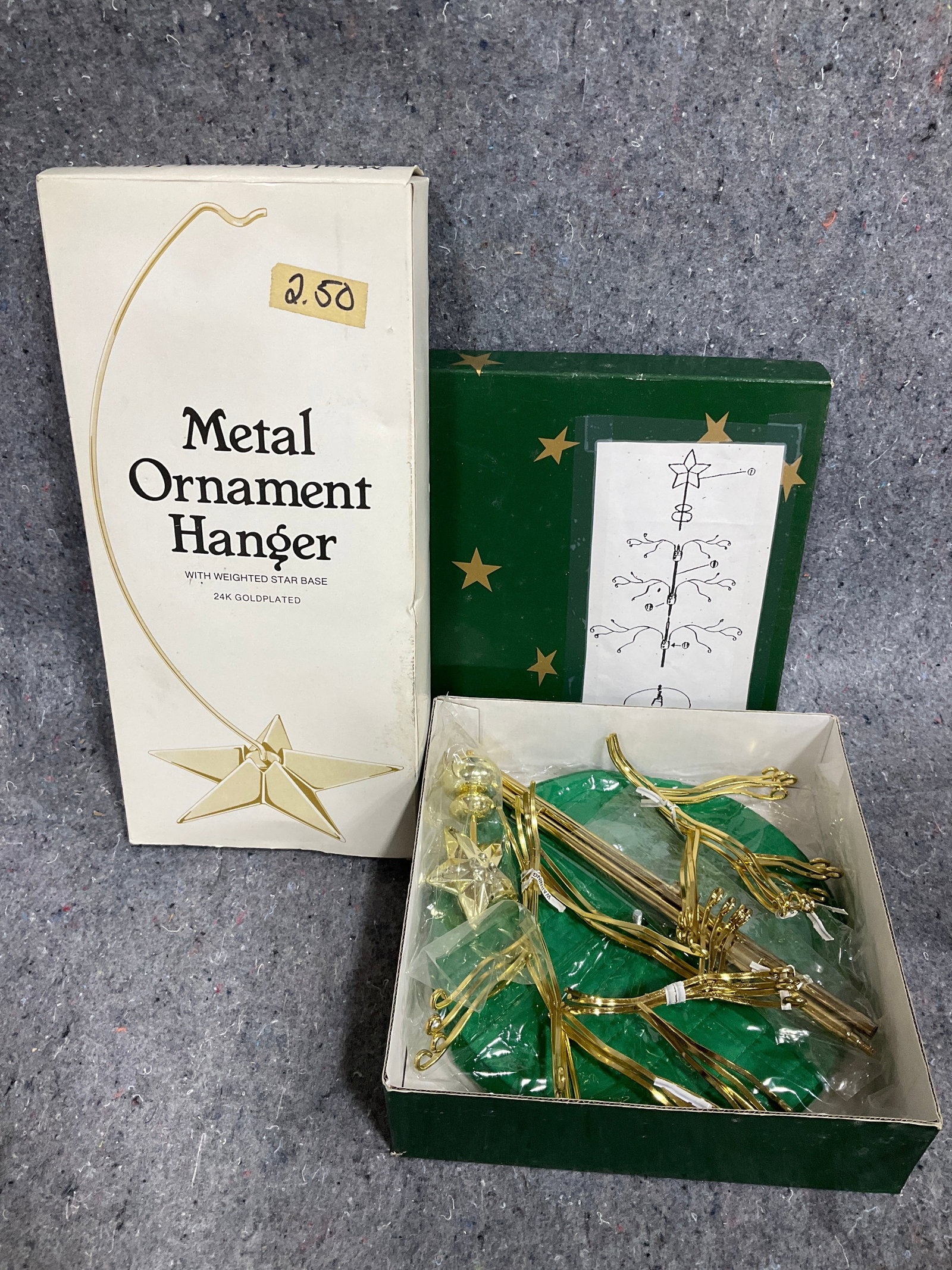 Metal Ornament Hanger, and Snowbabies Gold Ornament Tree: Metal Ornament Hanger, and Snowbabies Gold Ornament Tree