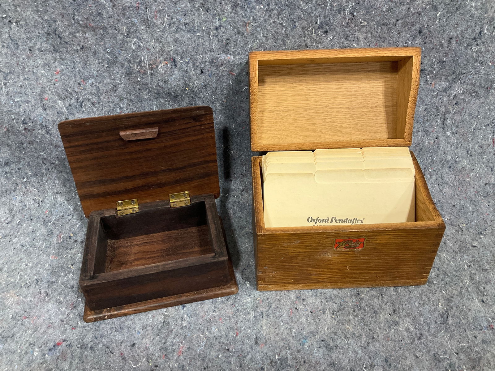 Vintage wooden organizers(largest 5.5inx3.5inx4.5in): Vintage wooden organizers(largest 5.5inx3.5inx4.5in)
