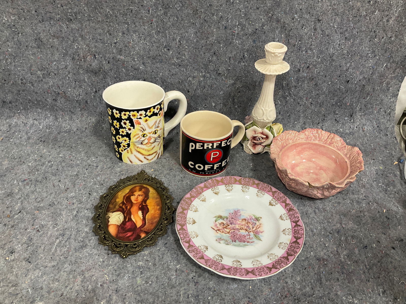 Collectible plate, framed portrait artwork, and more(tallest 8.25in): Collectible plate, framed portrait artwork, and more(tallest 8.25in)