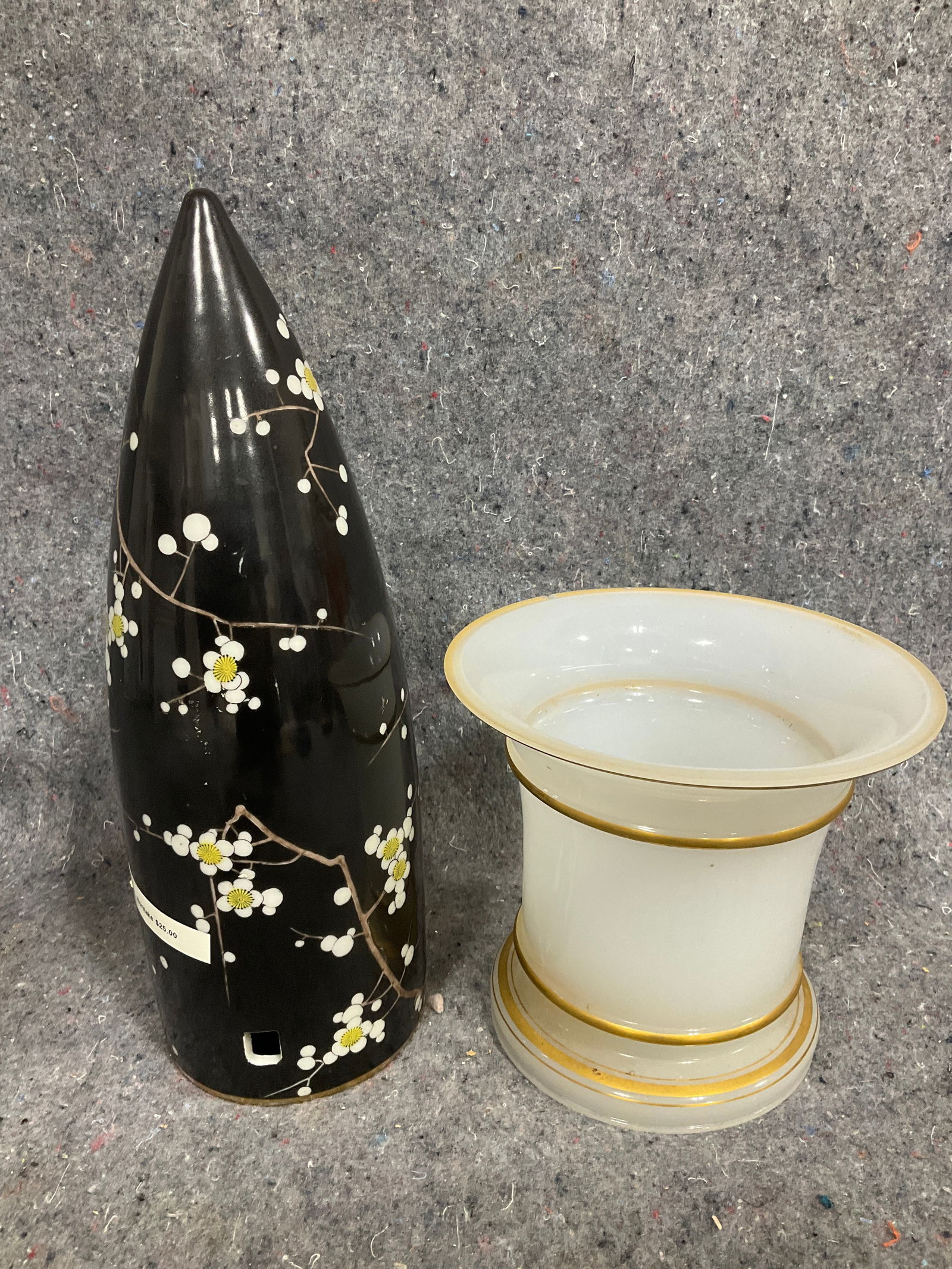 Noritake vase and decorative lampshade(12in tallest): Noritake vase and decorative lampshade(12in tallest)