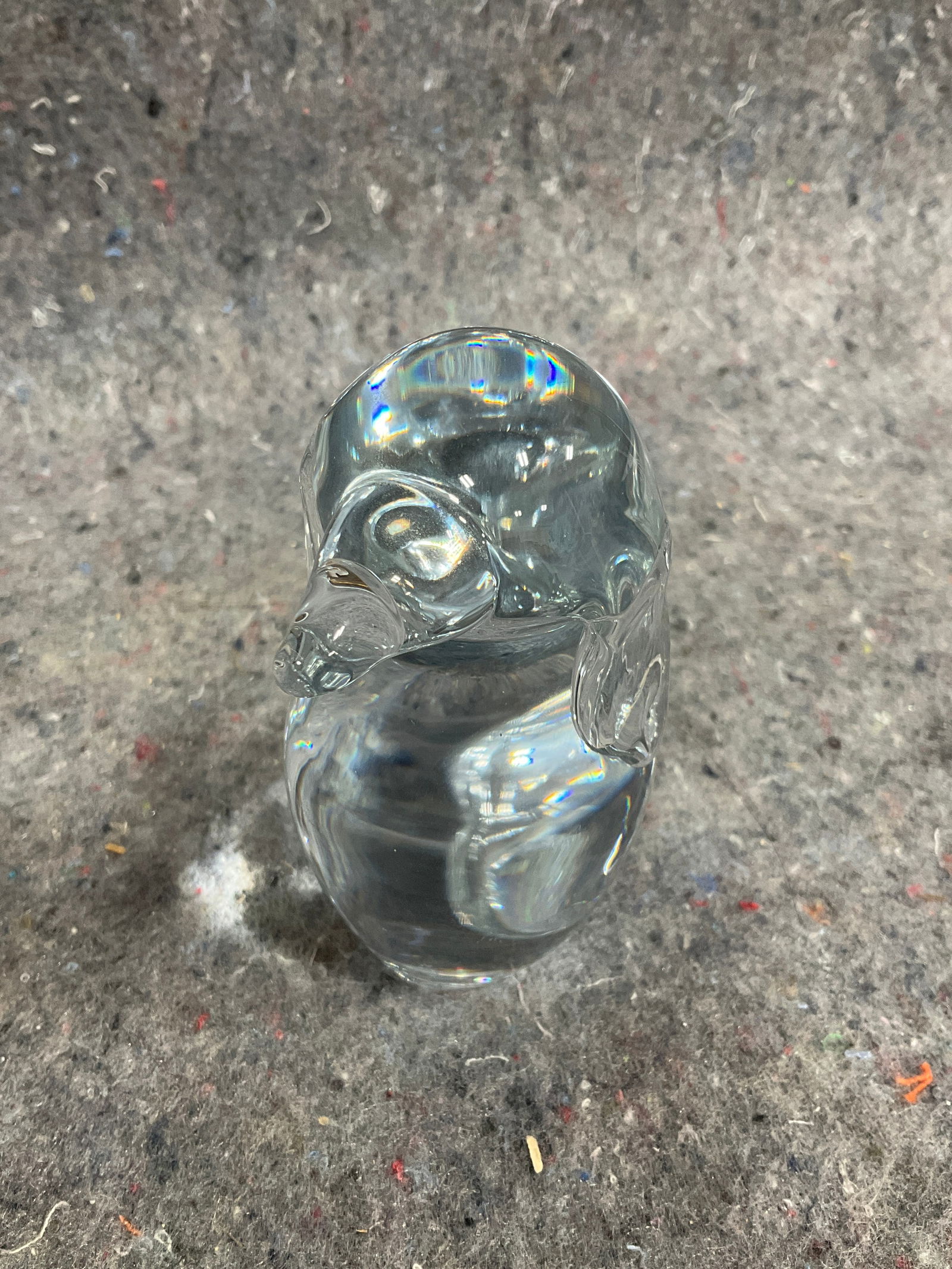 Crystal penguin signed on bottom(4in tall): Crystal penguin signed on bottom(4in tall)